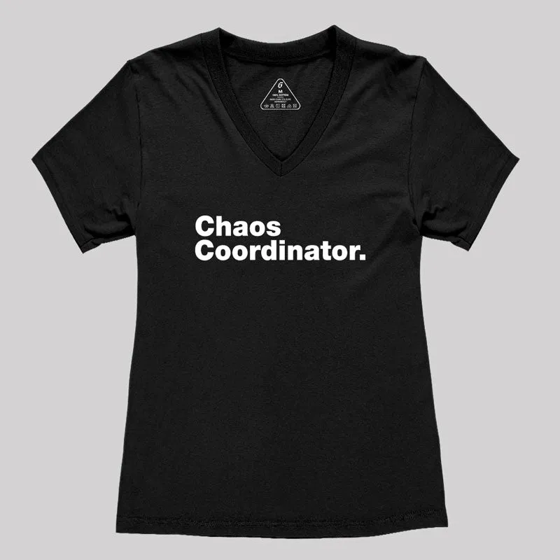 Chaos Coordinator Classic Women's V-Neck T-shirt - Image 3