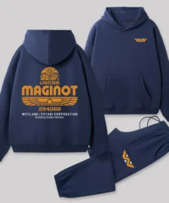 Alternative view of Maginot Legacy Front and Back Printed Geek Fleece Hoodie Set