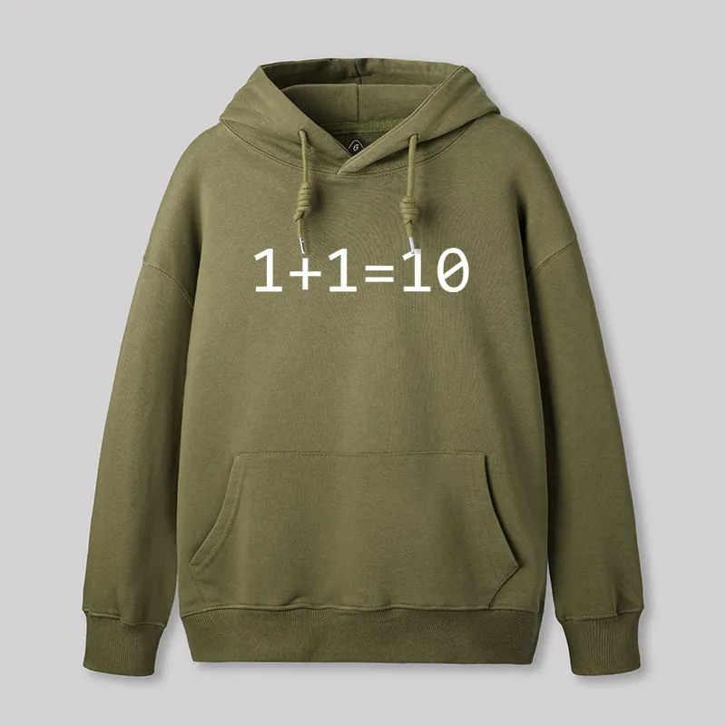 1 Plus 1 Equal 10 Binary Geek Hoodie - Image 4