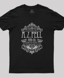Alternative view of Good Omens: A.Z. Fell Book Shop Geek T-Shirt
