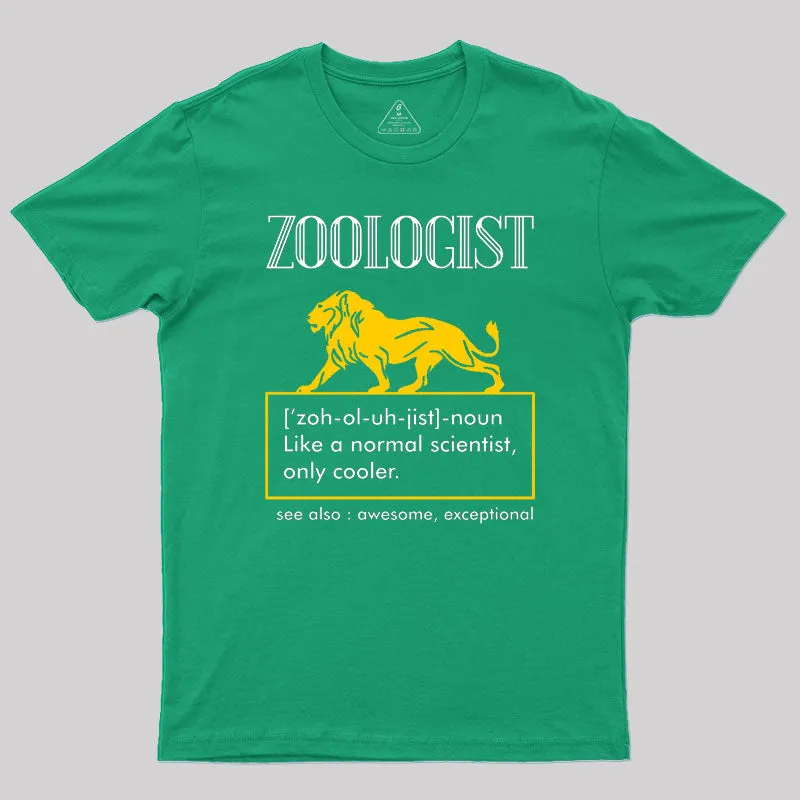 Funny Zoologist Definition Zoology Science Animals Job Geek T-Shirt - Image 7
