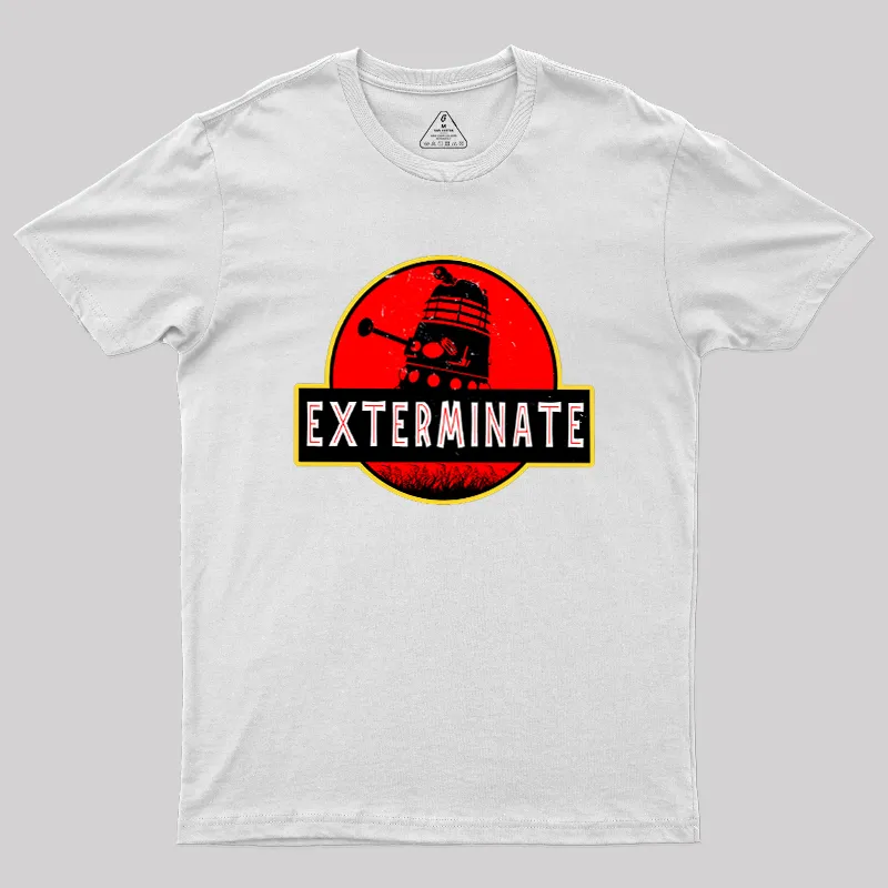Darlek Exterminate Jurassic Park Dr Who Geek T-Shirt - Image 11