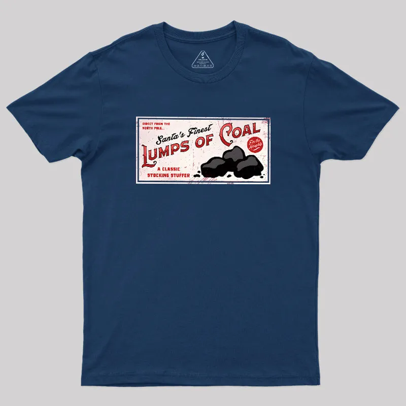 Santa's Coal Vintage Ad Geek T-Shirt - Image 3