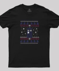 Tardis In The Snow Geek T-Shirt