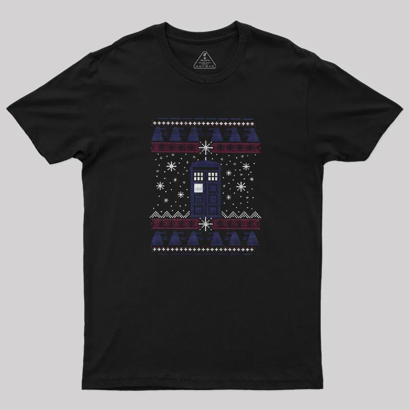 Tardis In The Snow Geek T-Shirt