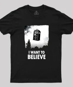 Alternative view of I Want To Believe Geek T-Shirt