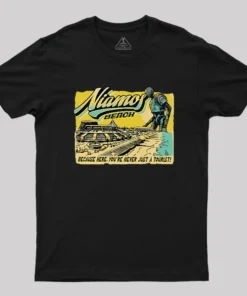 Alternative view of Niamos Beach Geek T-Shirt