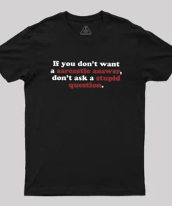 Alternative view of Sarcastic Answers Geek T-Shirt