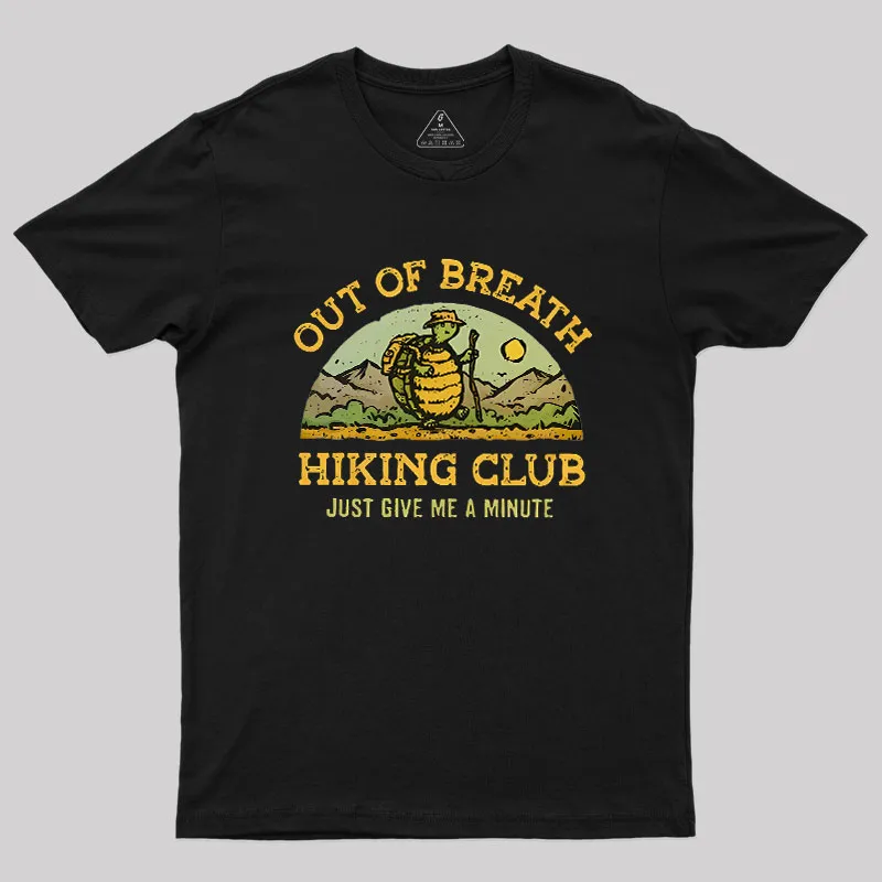 Out Of Breath Hiking Club Geek T-Shirt - Image 2