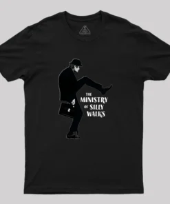 Alternative view of The Ministry Of Silly Walks Geek T-Shirt