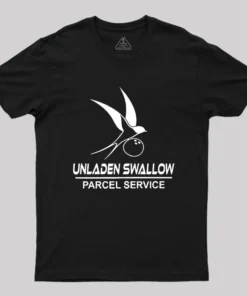 Alternative view of Unladen Swallow Parcel Service Geek T-Shirt