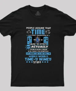 Alternative view of Wibbly Wobbly Timey Wimey Stuff Geek T-Shirt
