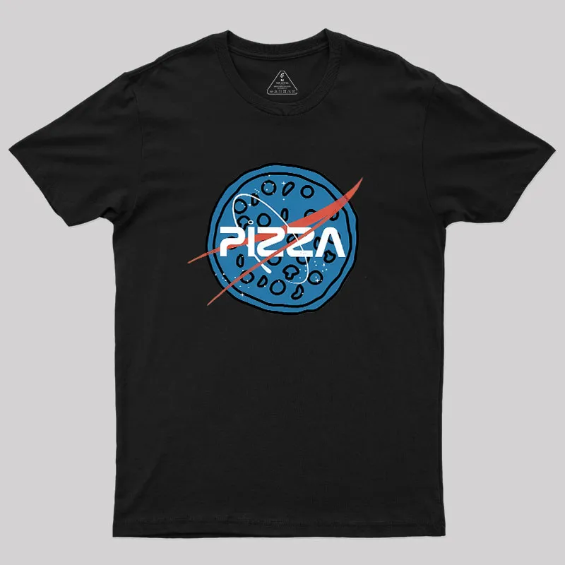 Space Pizza Geek T-Shirt - Image 2