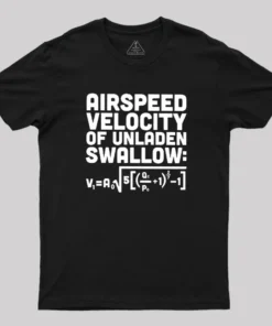 Alternative view of Airspeed Velocity of an Unladen Swallow Geek T-Shirt