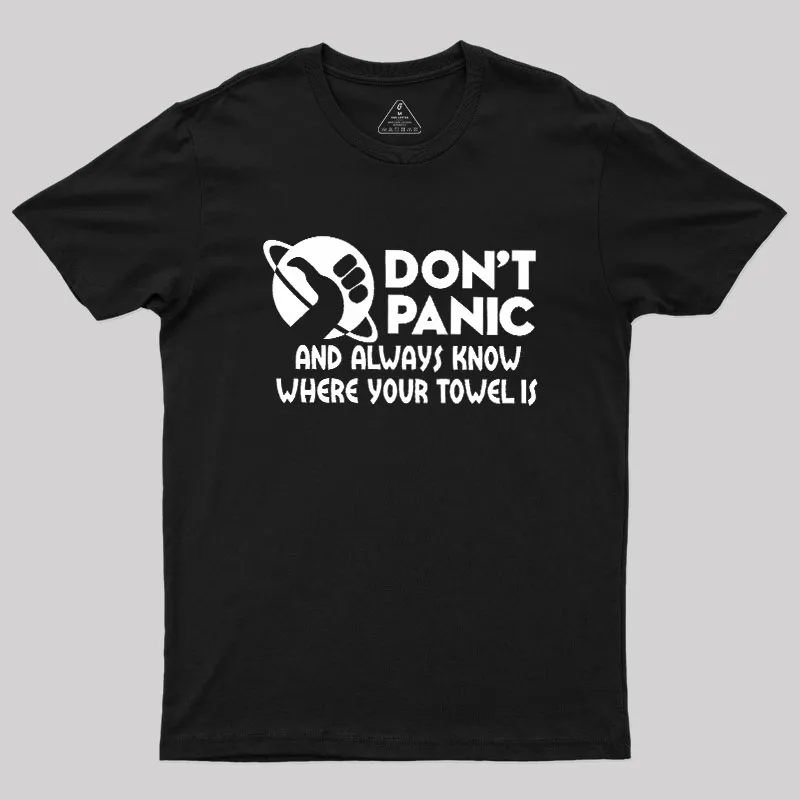 Don't Panic Geek T-Shirt - Image 2