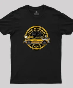 Alternative view of Doc Brown Taxis Geek T-Shirt
