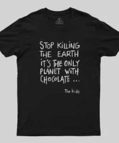 Alternative view of Save The Chocolate Geek T-Shirt