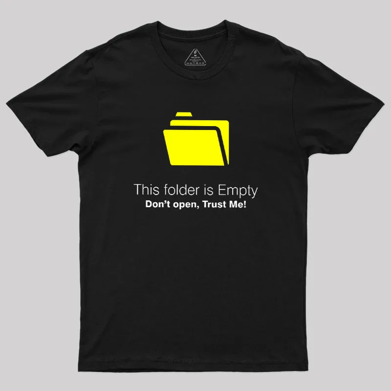 Empty Folder Meme Geek T-Shirt - Image 2