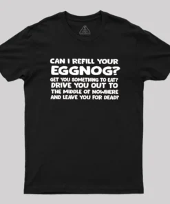 Alternative view of Can I Refill Your Eggnog Geek T-Shirt