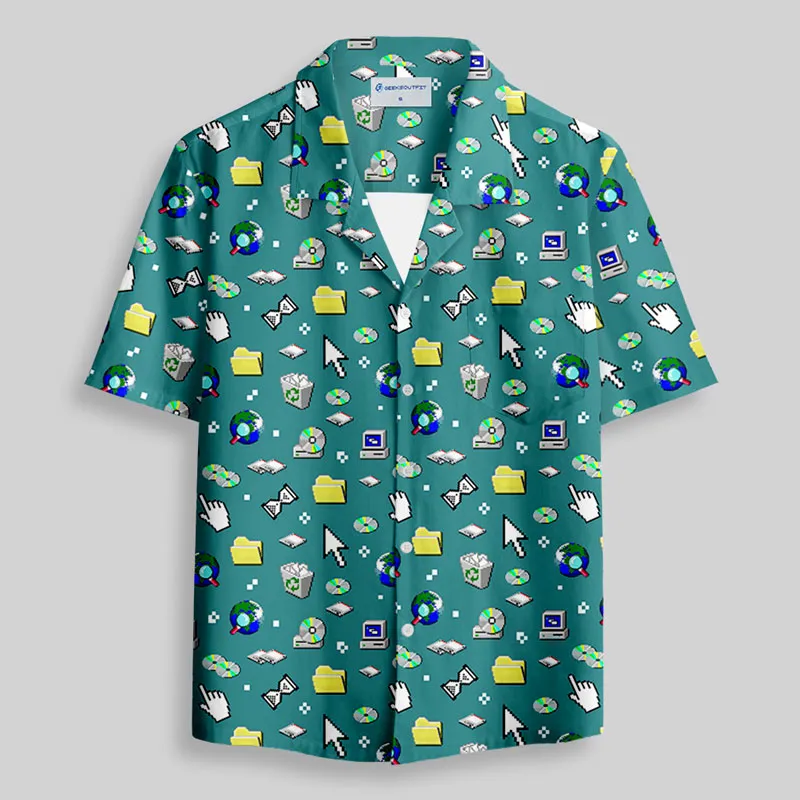 Retro Bytes Button Up Pocket Shirt - Image 2