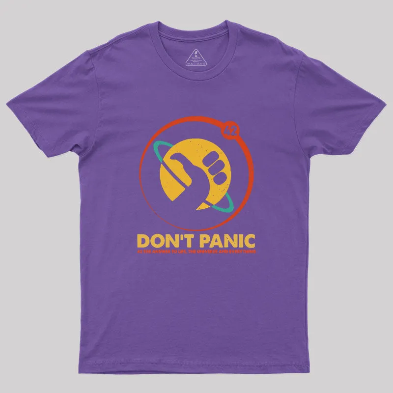 42 Answer To Life Universe Everything Don't Panic Geek T-Shirt - Image 6