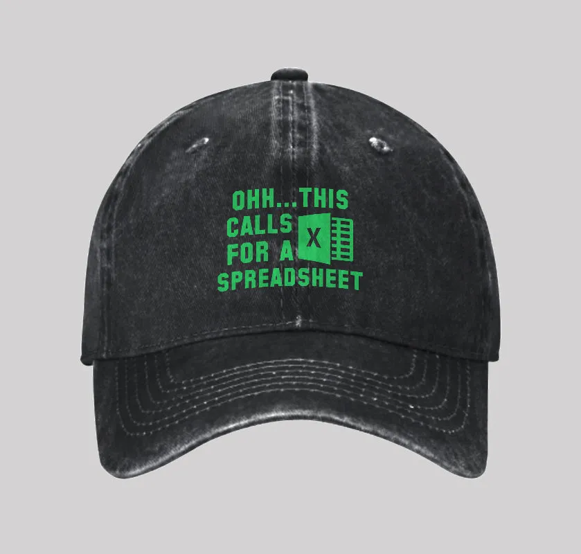 Ohh...This Calls for a Spreadsheet Geek Washed Vintage Baseball Cap - Image 2