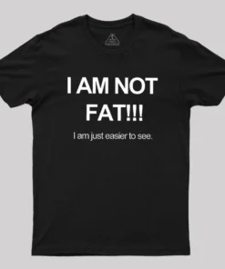 Alternative view of I'm Not Fat Geek T-Shirt