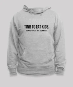 Alternative view of Save Lives Use Commas Punctuation Geek Hoodie