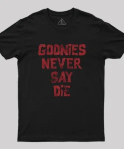 Alternative view of Goonies Never Say Die Geek T-Shirt