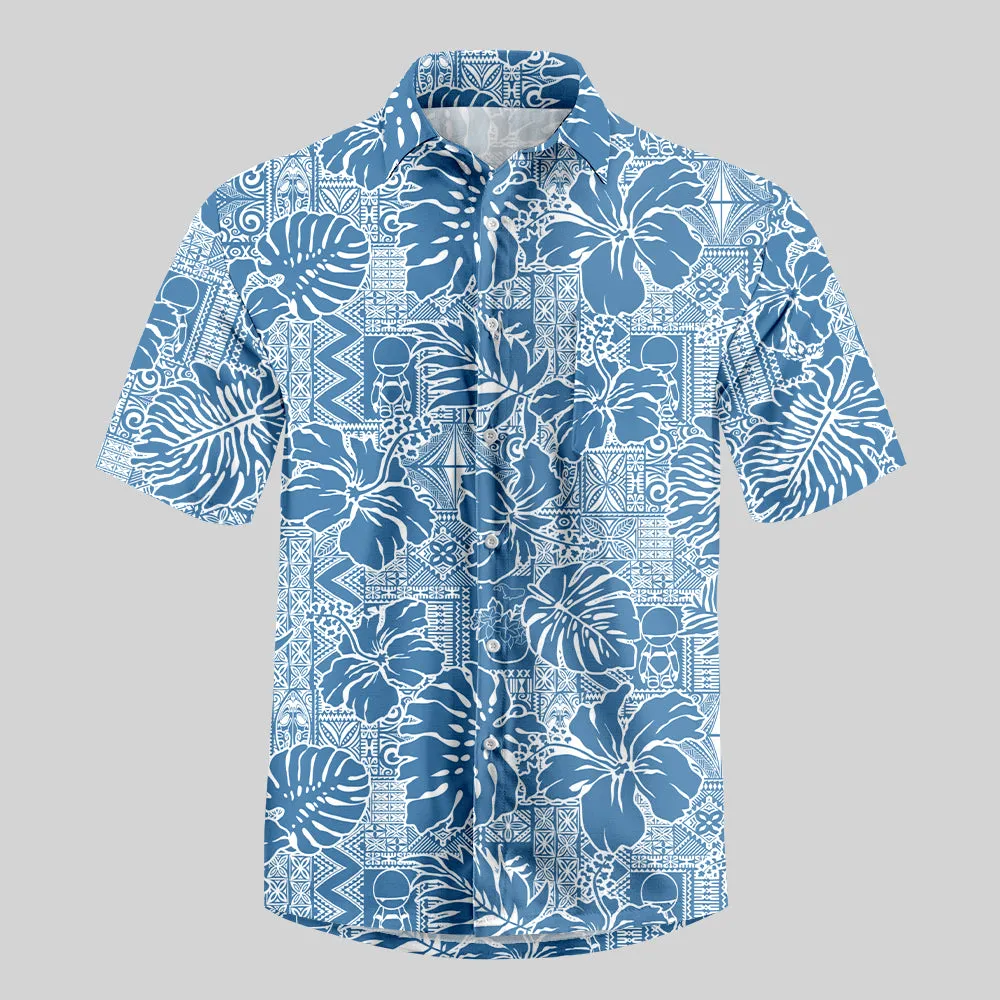 No Hope Hawaiian Pattern Button Up Pocket Shirt