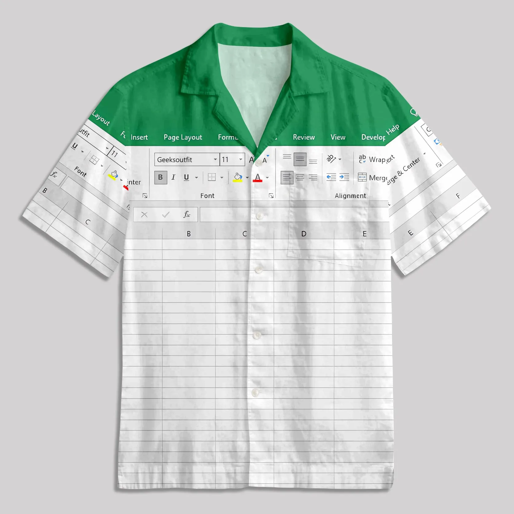 Excel Funny Work Shirt Button Up Pocket Shirt - Image 4