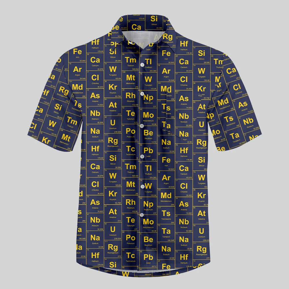 Chemical Elements Navy Button Up Pocket Shirt