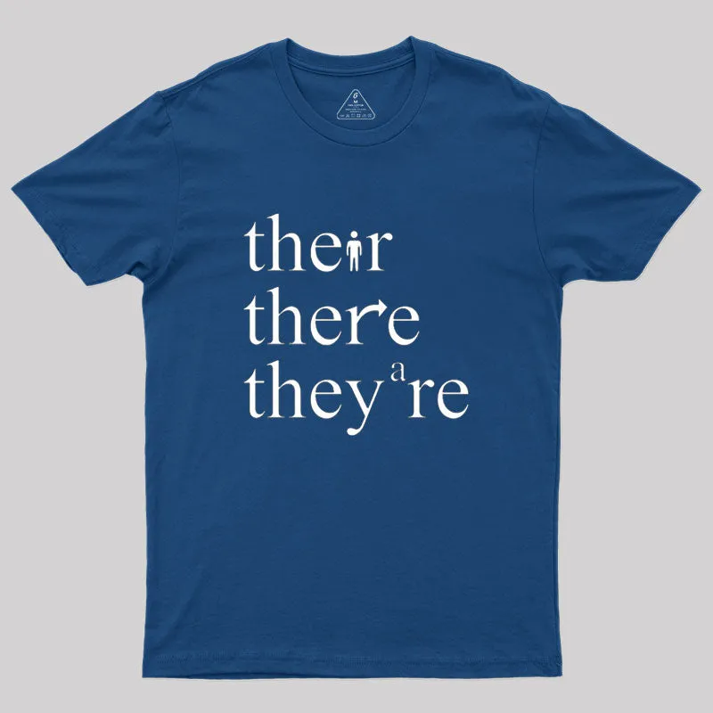 There Their They're Funny Grammar T-shirt - Image 2