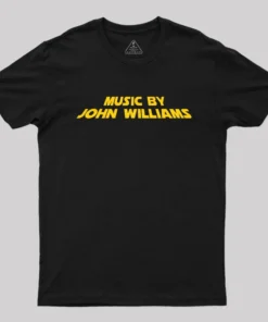 Alternative view of Music by John Williams Classic Geek T-Shirt