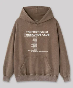 The First Rule of Thesaurus Club Geek Washed Hoodie