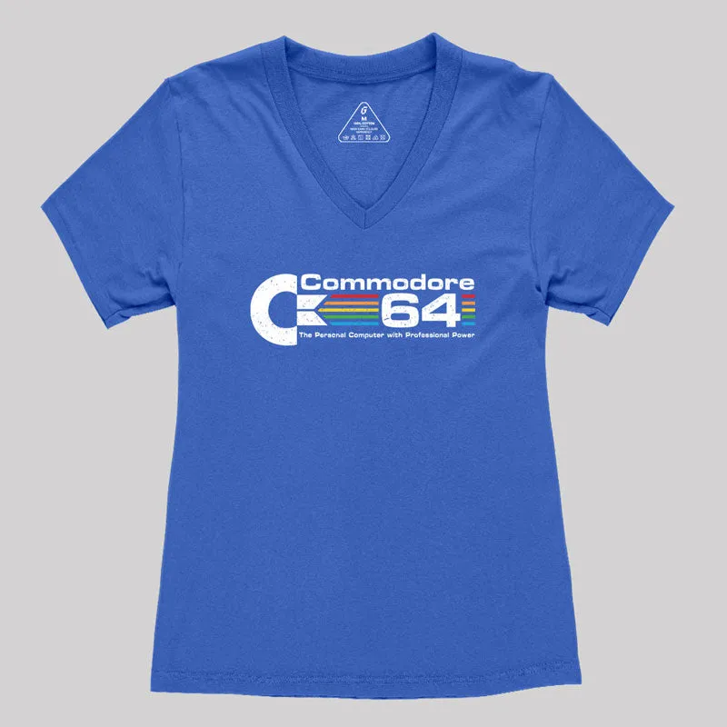 Commodore 64 Nerd Women's V-Neck T-shirt