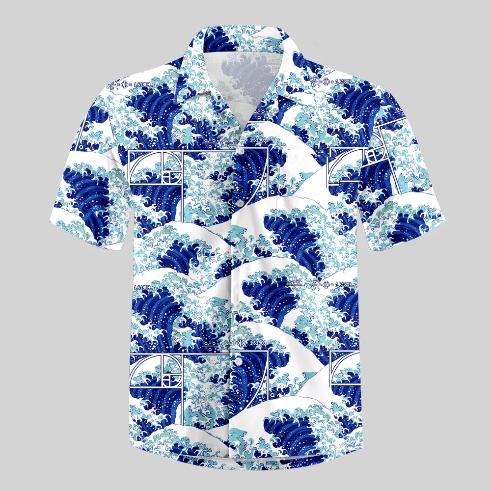 Fibonacci Waves Button Up Pocket Shirt - Image 2