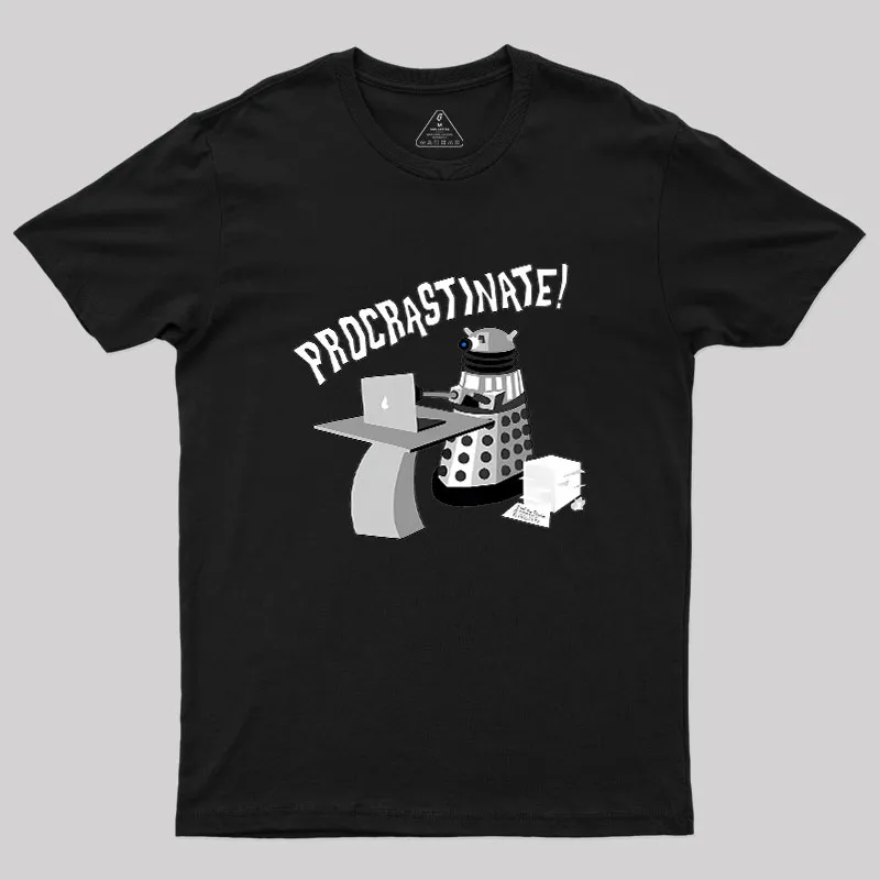 Procrastinate Geek T-Shirt - Image 2