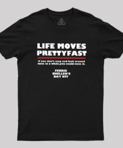 Alternative view of Life Moves Pretty Geek T-Shirt