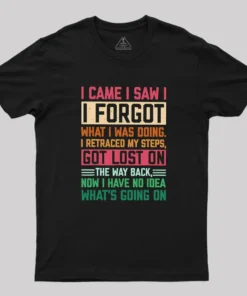 I Came I Saw I Forgot What I Was Doing Geek T-Shirt
