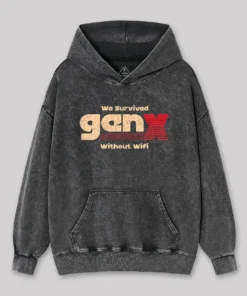 We Survived Without Wifi Washed Hoodie