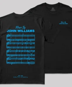 Music by John Williams Front and Back Printed Geek T-Shirt