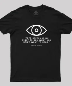 FREE SPEECH George Orwell Geek T-Shirt