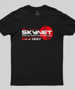 Skynet Globe Lts Worn Geek T-Shirt