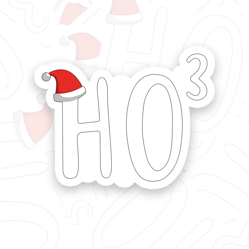 HO to the third power Christmas Geek Sticker