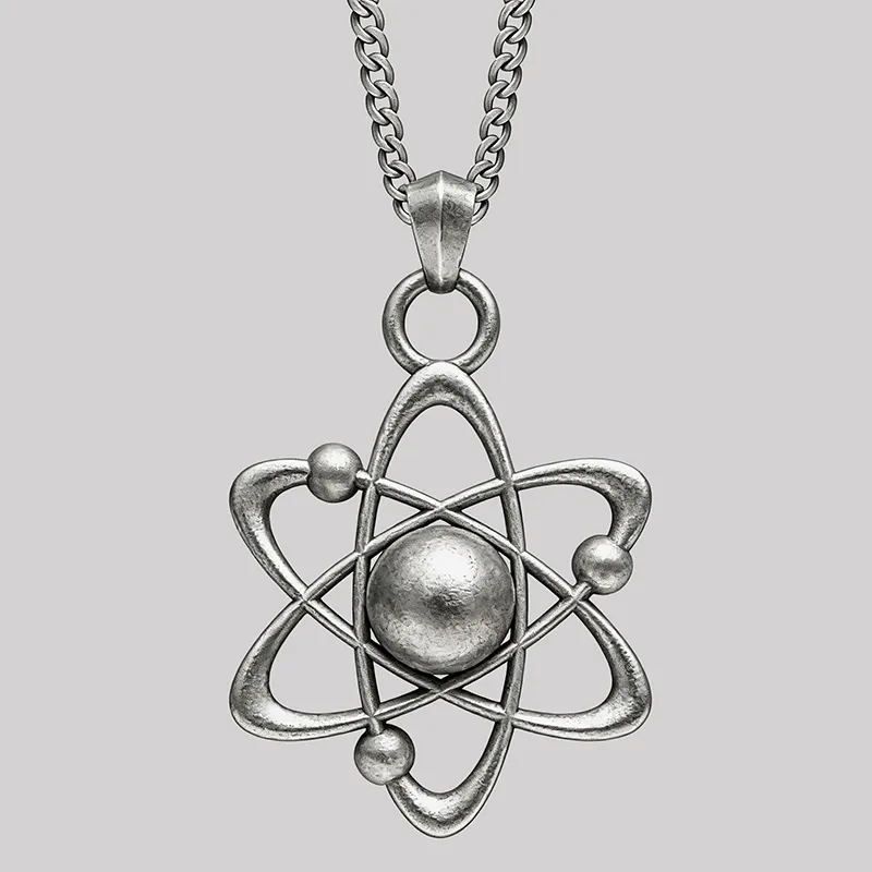 Atomic Orbit Geek Sculptural Necklace