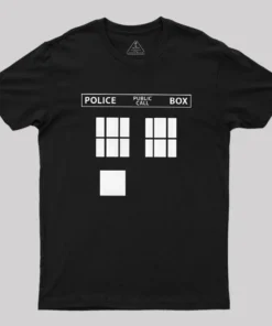 Alternative view of Tardis The Blue Box Geek T-Shirt