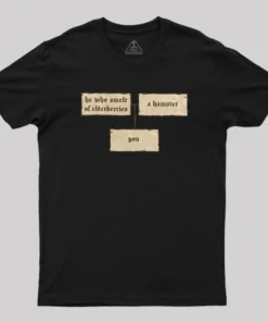 Alternative view of Your Father Smelt of Elderberries Geek T-Shirt