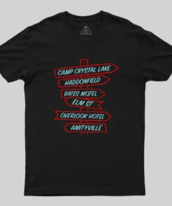 Camp Crystal Lake Haddonfield Geek T-Shirt
