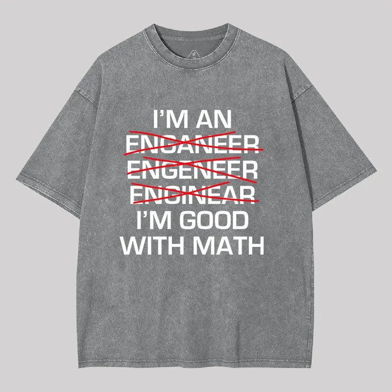 I'm Good With Math Washed T-shirt - Image 8